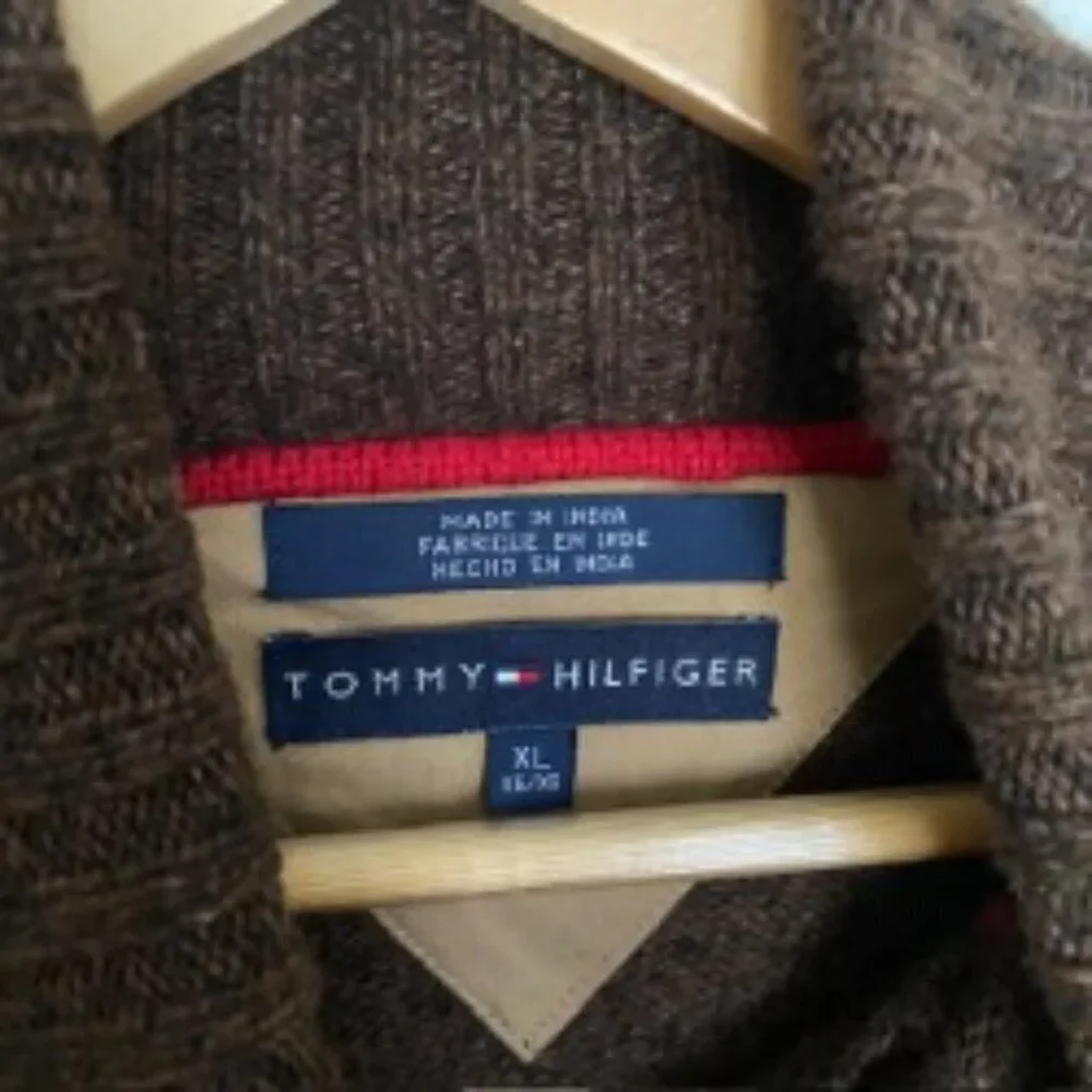 Tommy Hilfiger Brown Merino Wool Blend Turtleneck Sweater XLarge